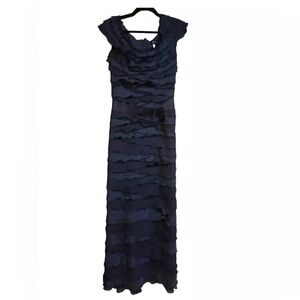 Tadashi Shoji Navy Blue Maxi Dress